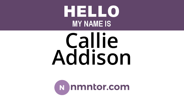 Callie Addison