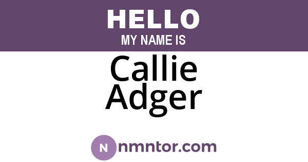Callie Adger