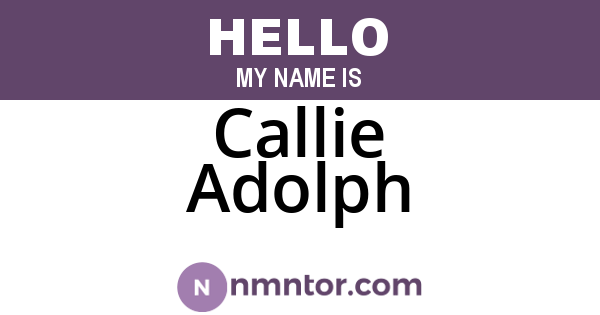 Callie Adolph