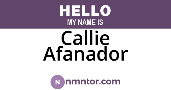 Callie Afanador