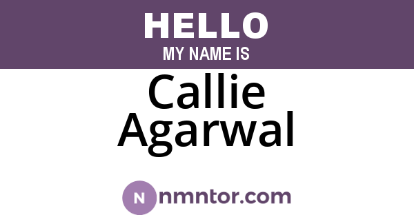 Callie Agarwal