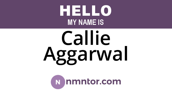Callie Aggarwal