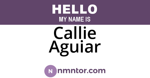Callie Aguiar