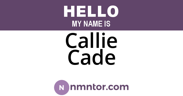 Callie Cade