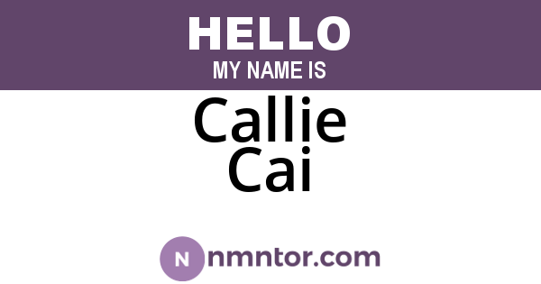 Callie Cai