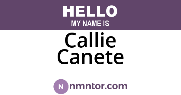Callie Canete