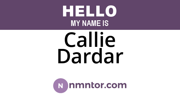 Callie Dardar