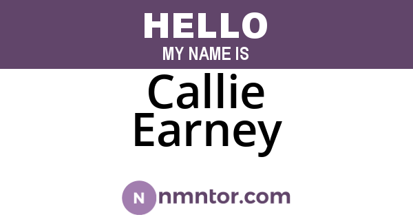Callie Earney