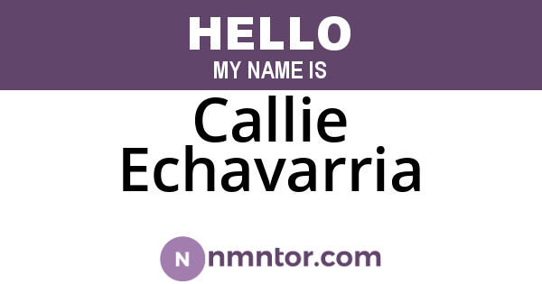 Callie Echavarria