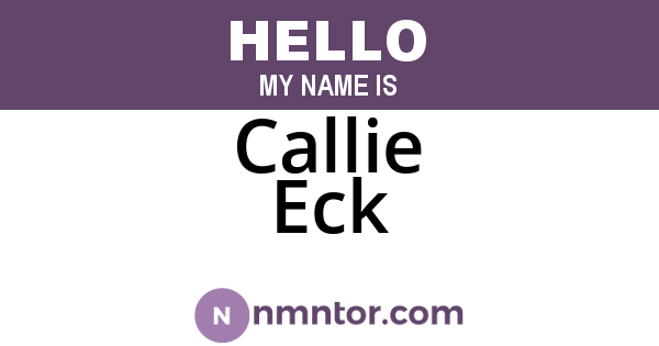 Callie Eck