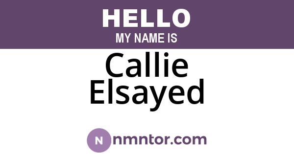 Callie Elsayed