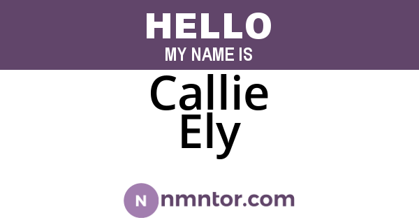 Callie Ely