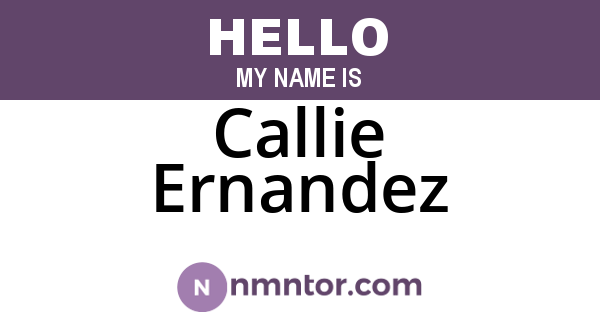 Callie Ernandez