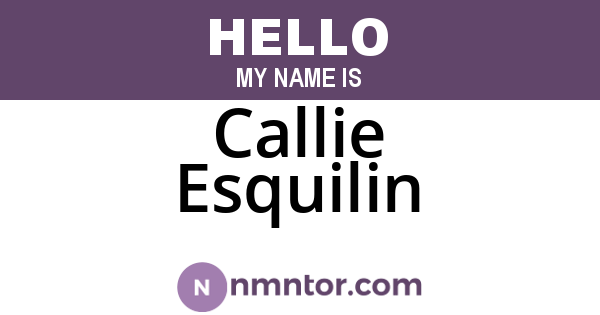Callie Esquilin