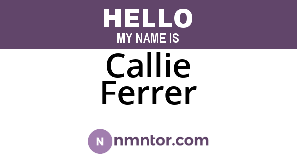 Callie Ferrer