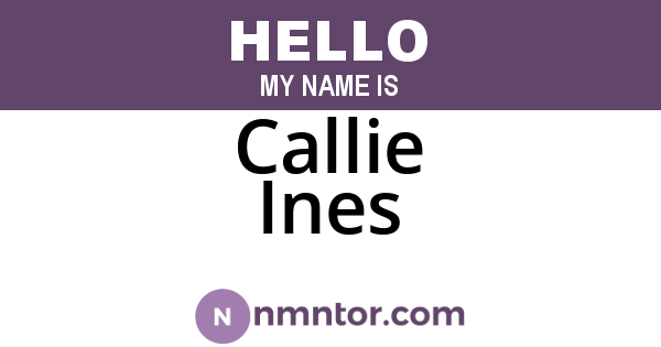 Callie Ines