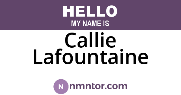 Callie Lafountaine