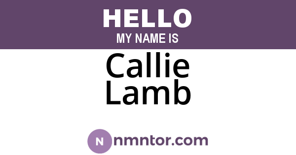 Callie Lamb
