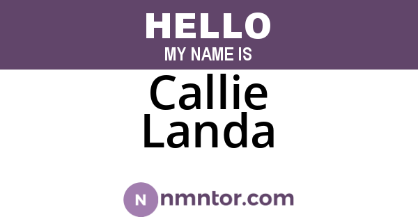 Callie Landa