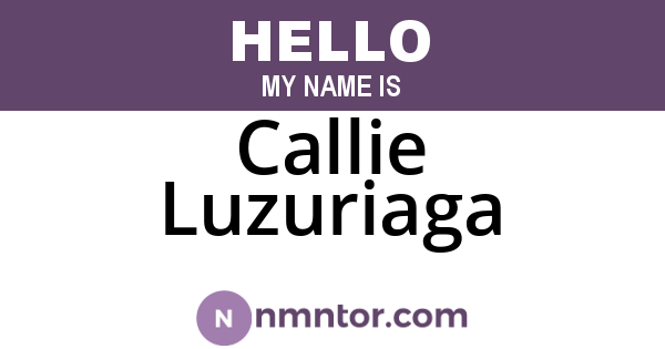 Callie Luzuriaga