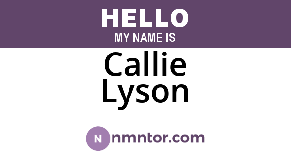 Callie Lyson