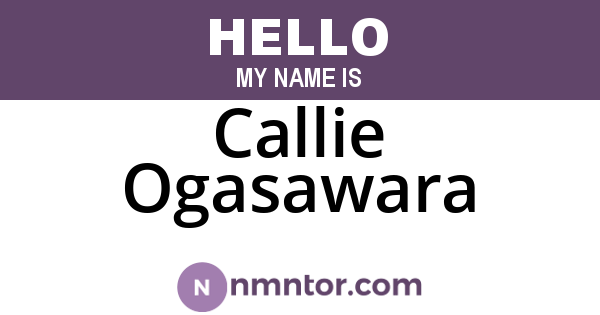 Callie Ogasawara