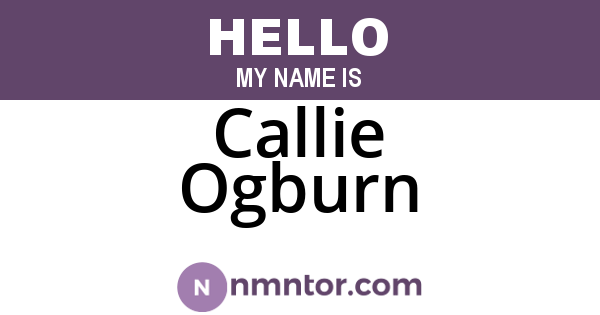 Callie Ogburn