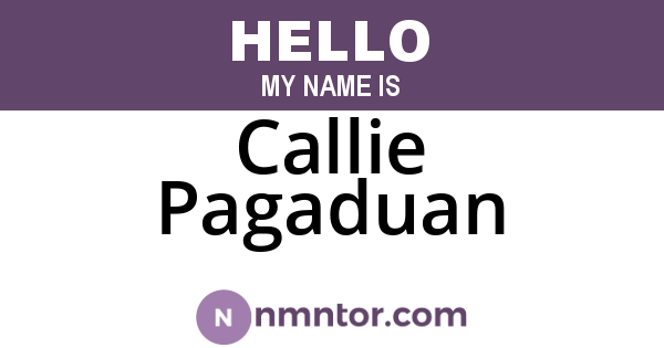 Callie Pagaduan