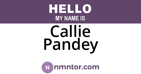 Callie Pandey