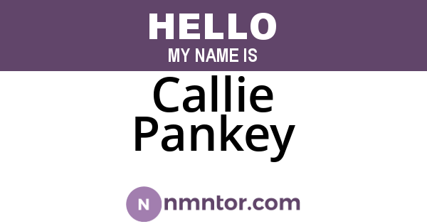 Callie Pankey