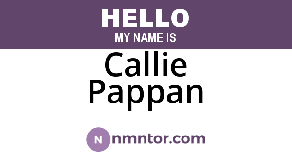 Callie Pappan