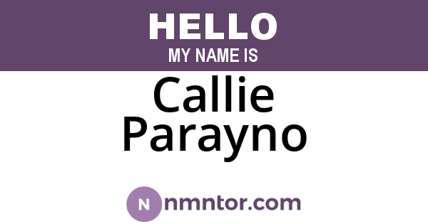 Callie Parayno