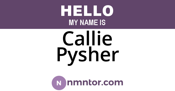 Callie Pysher