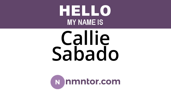 Callie Sabado