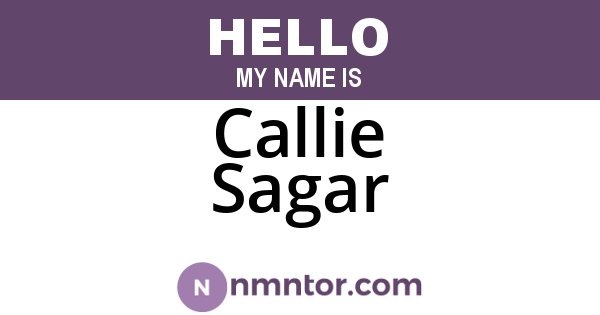 Callie Sagar