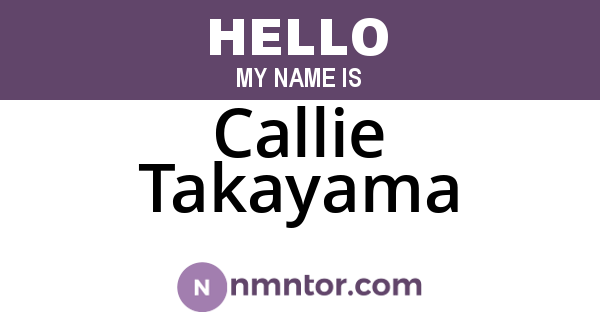 Callie Takayama