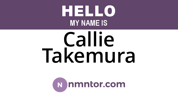 Callie Takemura