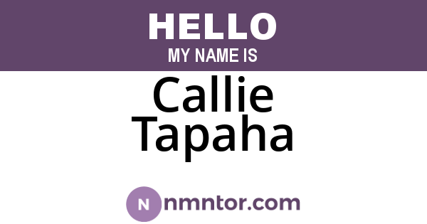 Callie Tapaha