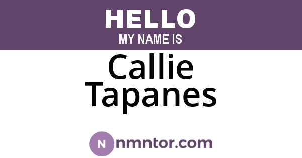 Callie Tapanes