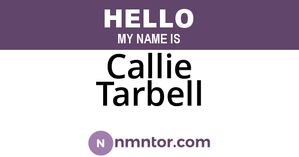 Callie Tarbell