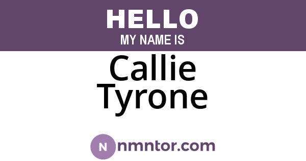 Callie Tyrone