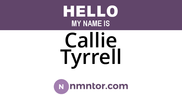 Callie Tyrrell