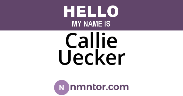 Callie Uecker