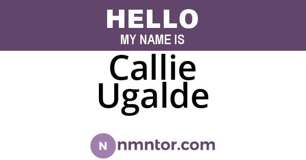 Callie Ugalde