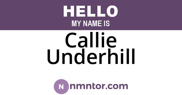 Callie Underhill