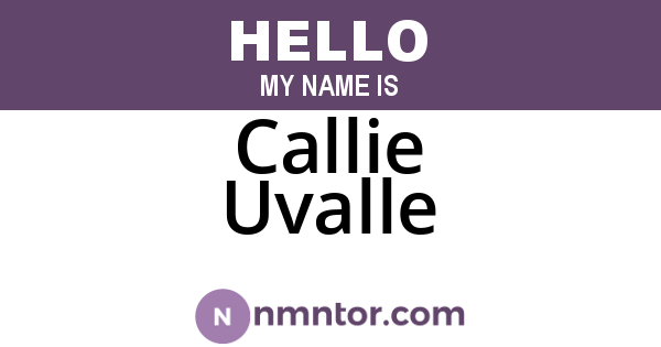 Callie Uvalle
