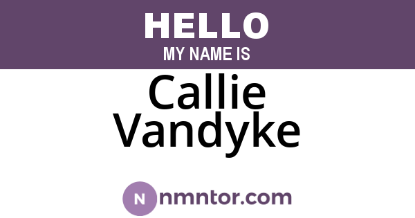Callie Vandyke