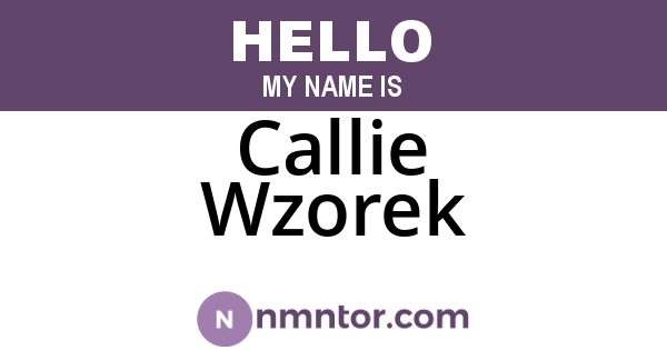 Callie Wzorek