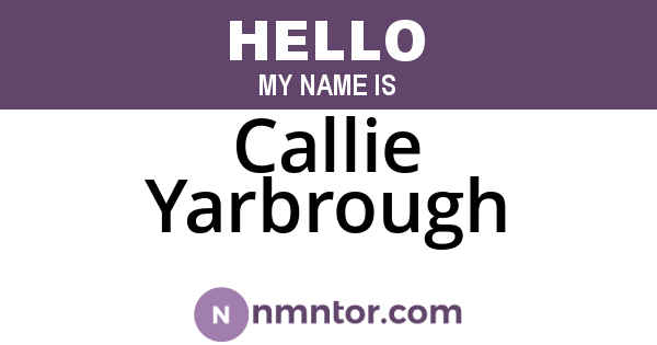 Callie Yarbrough