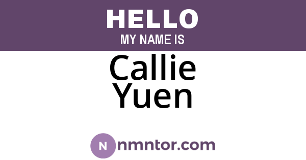 Callie Yuen